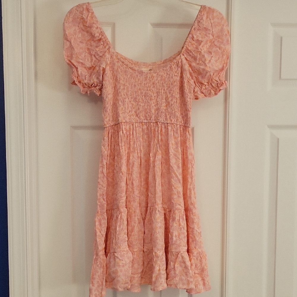 Altar'd State Blush and Peach Textured Dress